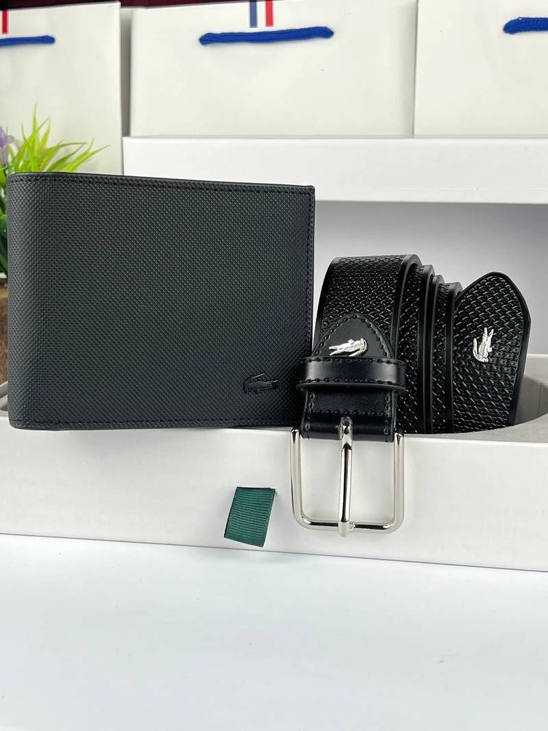 Lacoste wallet and belt