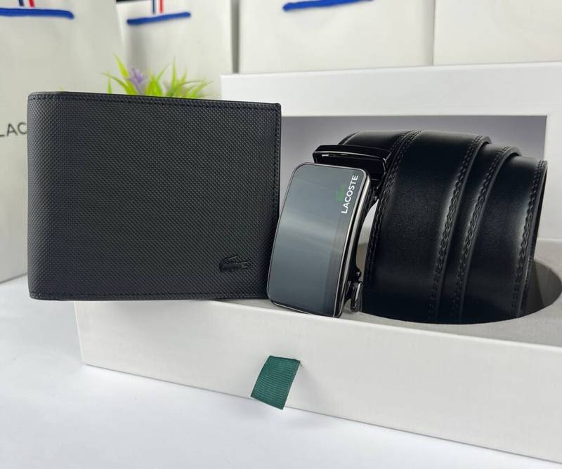 Lacoste wallet and belt