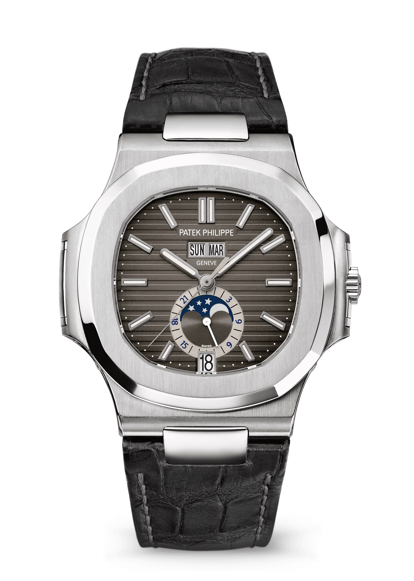 Patek Nautilus leather Super Clone Swiss Machine