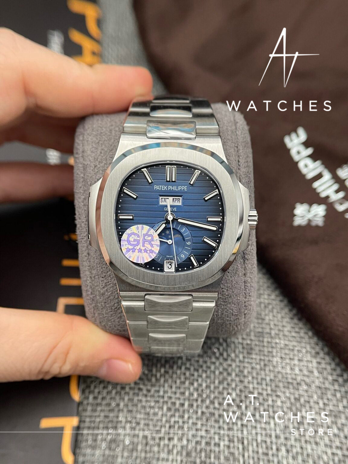 Patek Nautilus Calendar Moon Super Clone Swiss Machine