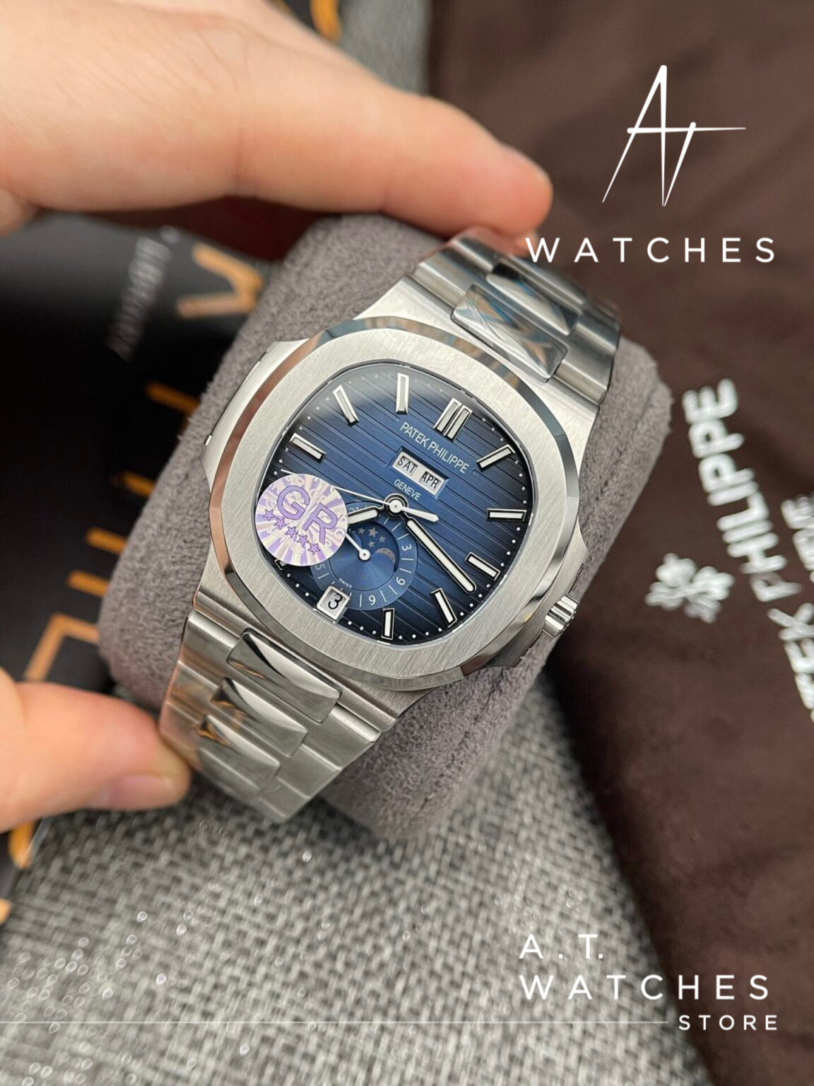 Patek Nautilus Calendar Moon Super Clone Swiss Machine
