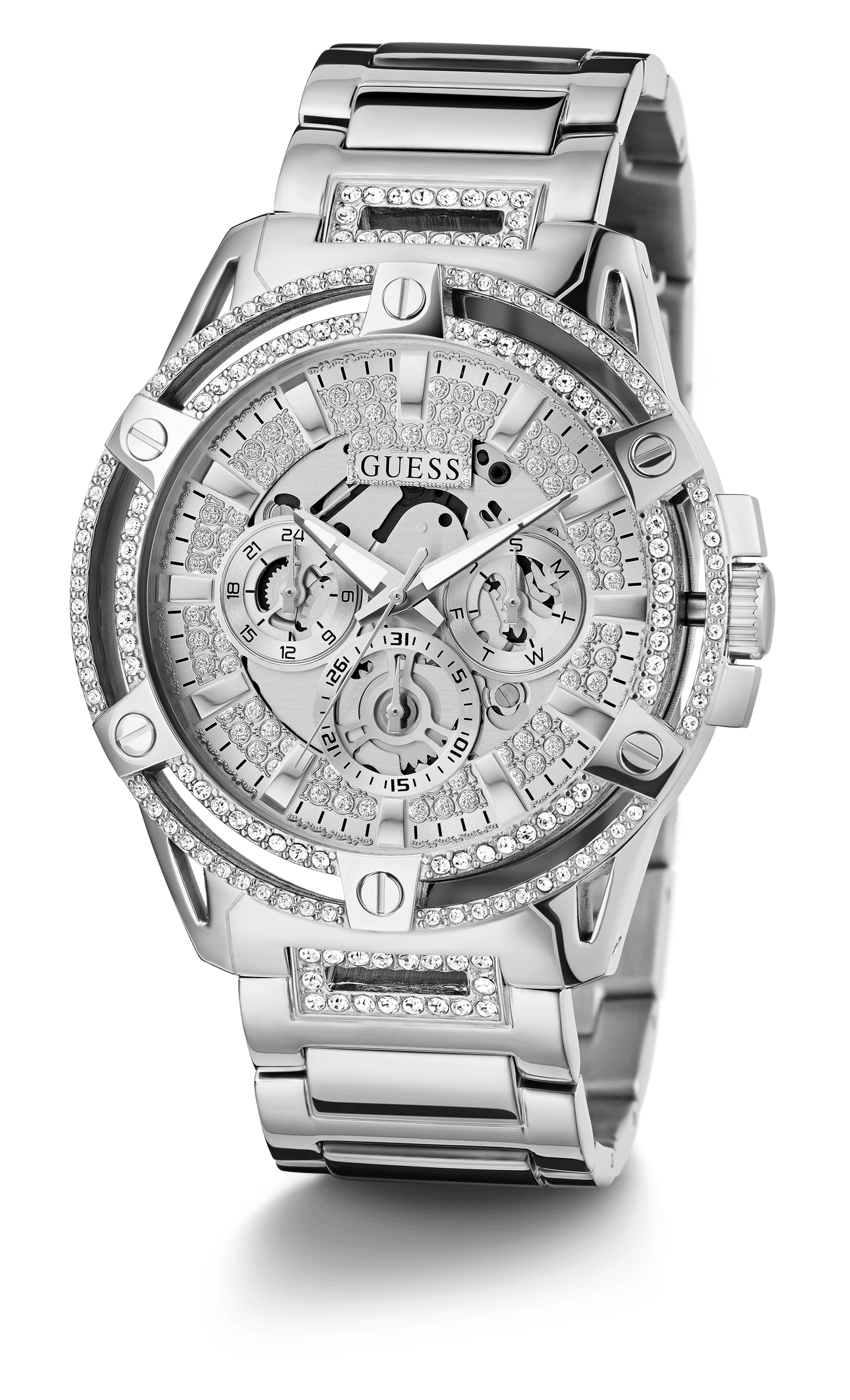 Guess King Silver Men's Watch GW0497G1