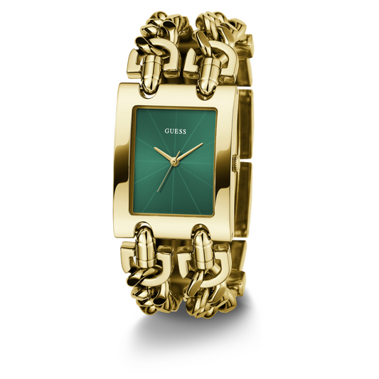 Guess Women's Gold Watch, Green Dial | Gw0740l2